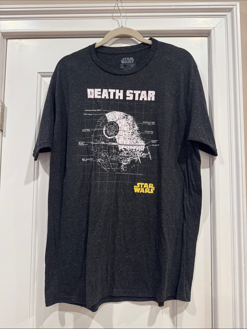 Star Wars Death Star Graphic Tee - Black with Yellow Logo